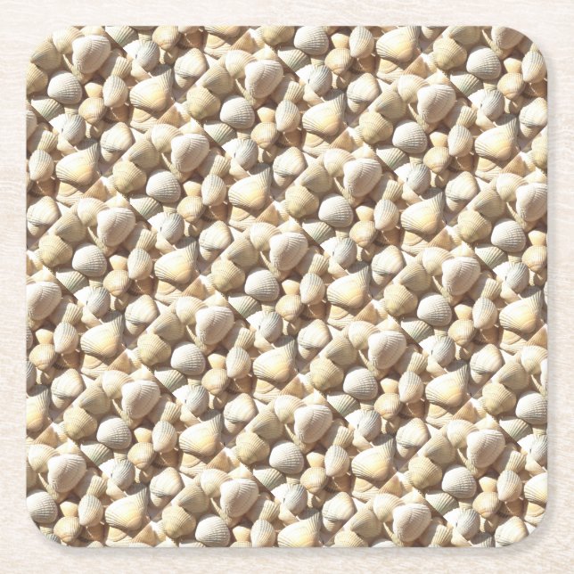 Exotic Tropical Sea Muschel Summer Beach Fotografi Rechteckiger Pappuntersetzer (Vorderseite)