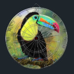 Exotic Tropical Toco Toucan Bird - Malerei Mignon Dartscheibe<br><div class="desc">Exotic Tropical Toco Toucan Bird - Malerei Migne Wasserfarbe Schöne Farben</div>