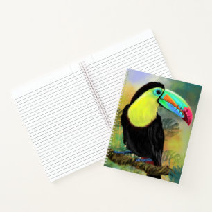 Exotic Tropical Toco Toucan Bird - Malerei Mignon Notizbuch