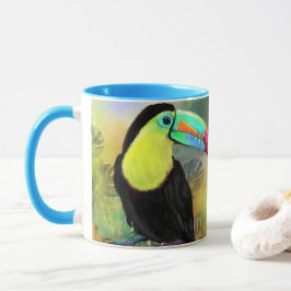 Exotic Tropical Toco Toucan Bird - Malerei Mignon Tasse