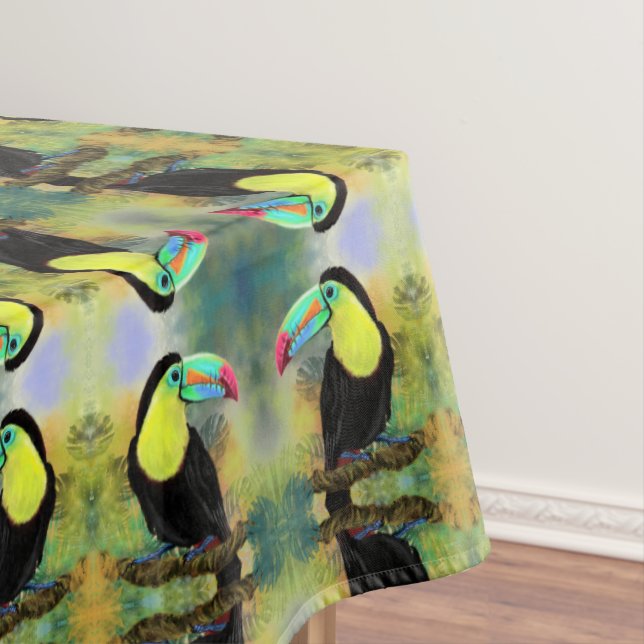 Exotic Tropical Toco Toucan Bird Tableclout Tischdecke (Beispiel)
