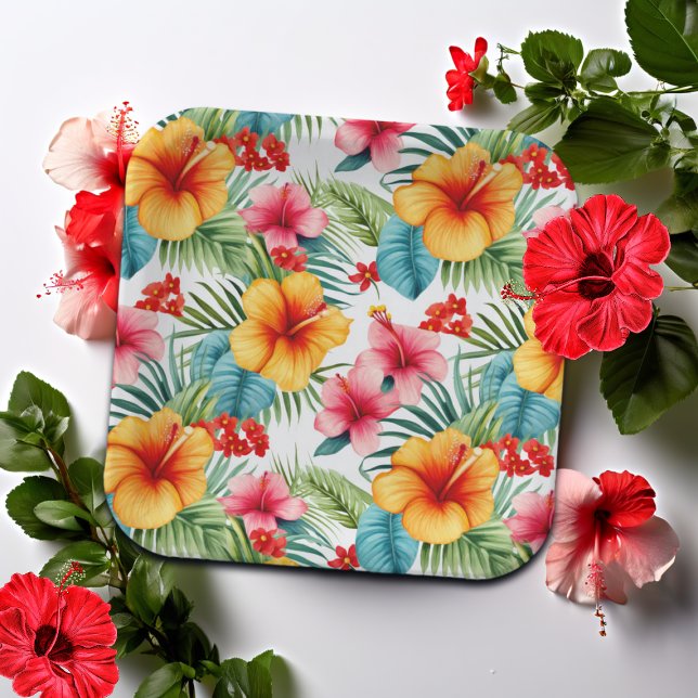 Exotic Watercolor Hawaiian Pappteller (Von Creator hochgeladen)