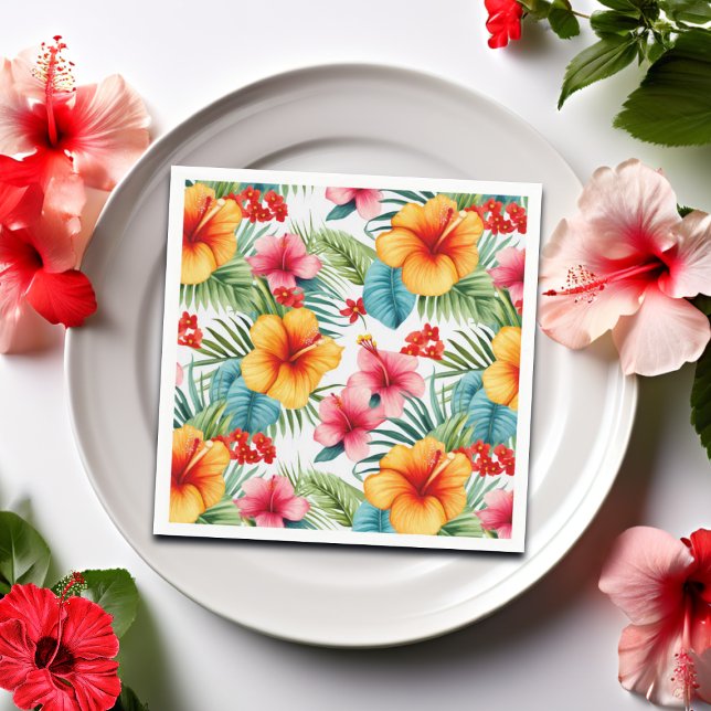 Exotic Watercolor Hawaiian Serviette (Von Creator hochgeladen)