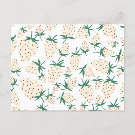 Exotic White Strawberries Liebe Romance Friendship Postkarte