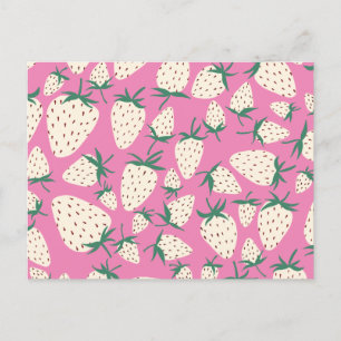 Exotic White Strawberries Liebe Romance Friendship Postkarte