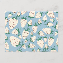Exotic White Strawberries Liebe Romance Friendship Postkarte