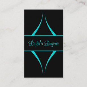 Exotica Curves Business Card, Aquamarine Visitenkarte