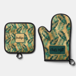 exotisch ofenhandschuh & Topflappen-Set