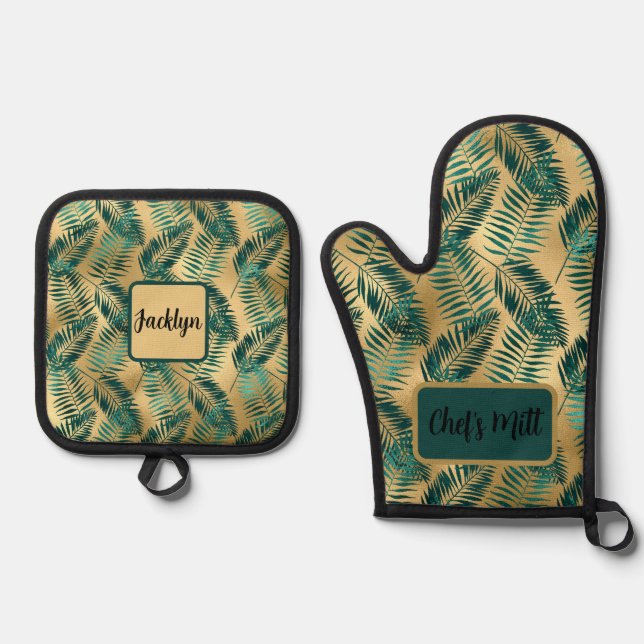 exotisch ofenhandschuh & Topflappen-Set (Vorderseite)