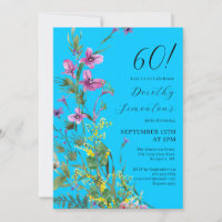 Exotisch rosa Gelbe Wildblumen 60. Geburtstag