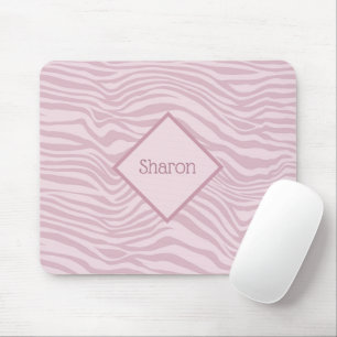 Exotisch rosa Zebrastreifen - Personalisiert Mousepad