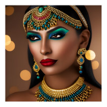 Exotische Ägyptische Goldschmuckfrau