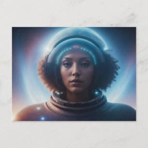 Exotische Alien Frau Postkarte