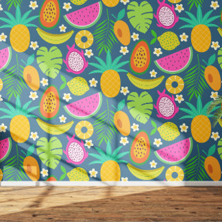 Exotische Ananas-Bananenstauden Tapete