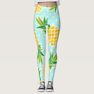 Exotische Ananas: Blue Polka-Dot Fun. Leggings