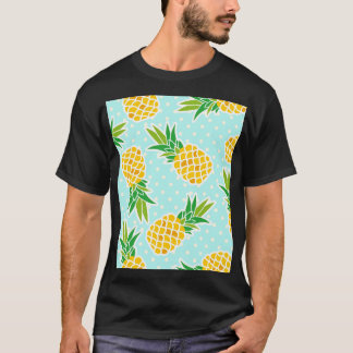Exotische Ananas: Blue Polka-Dot Fun. T-Shirt