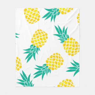 Exotische Ananas: Gelbe Freude. Fleecedecke