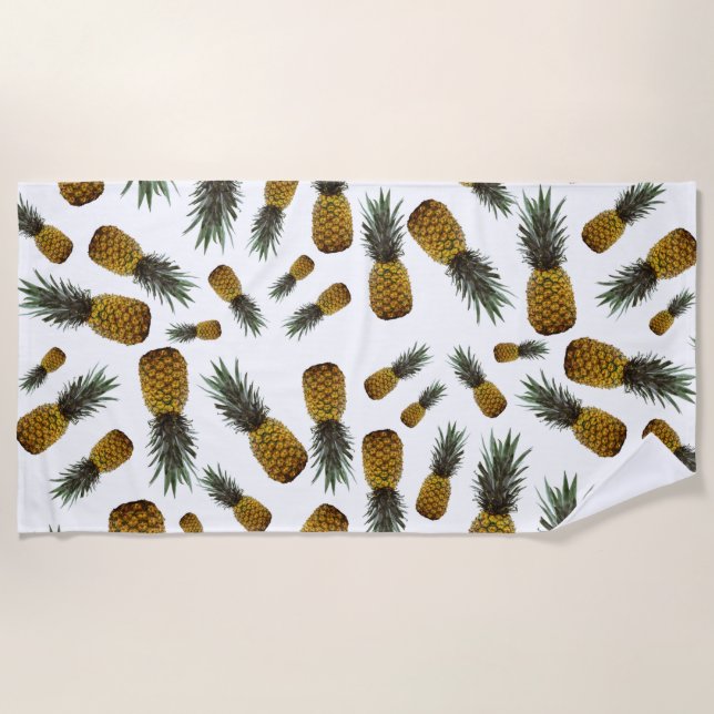Exotische Ananas Strandtuch (Vorderseite)
