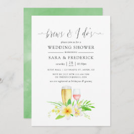 Exotische Aquarellfarben Frangipani braut vor dem Einladung