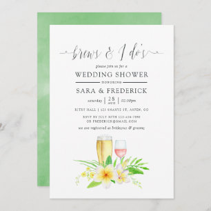 Exotische Aquarellfarben Frangipani braut vor dem  Einladung