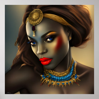Exotische Atemberaubende Afrikanerin Poster