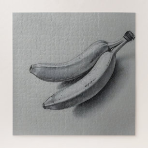 Exotische Banane in Grau Puzzle