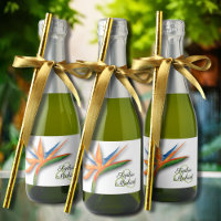 Exotische Bird of Paradise Wasserfarbe Hochzeit Mi