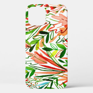 Exotische Blätter, Blume, Aquarellwaldflächen Case-Mate iPhone Hülle