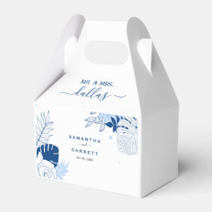 Exotische Blätter Weißer Hintergrund Gefälligkeits Geschenkschachtel