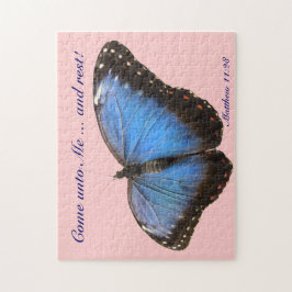 Exotische Blauer Schmetterling Puzzle