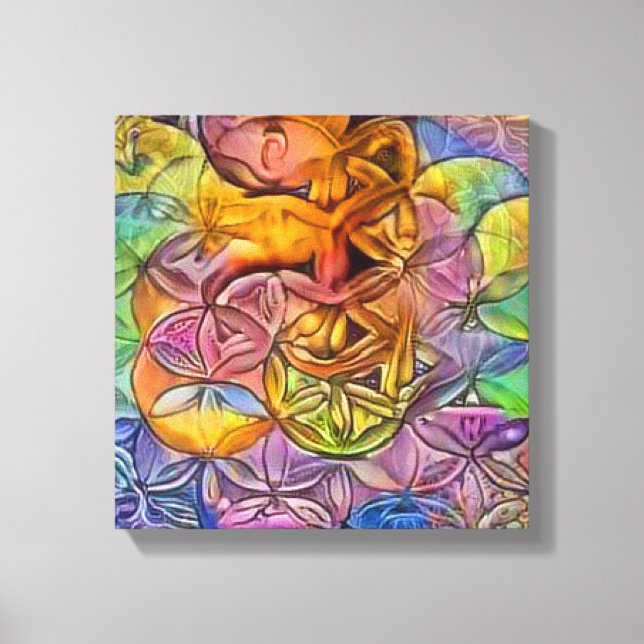 Exotische Blume des Lebens Leinwanddruck (Vorderseite)