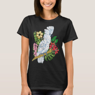 Exotische Blume Tropischer Papagei-Vogel-Cocktail T-Shirt