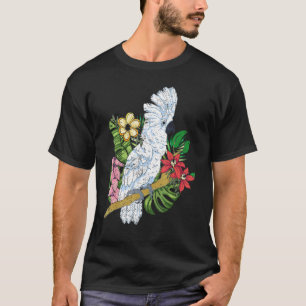 Exotische Blume Tropischer Papagei-Vogel-Cocktail T-Shirt