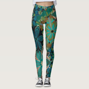 Exotische Blume tropisches Muster Leggings