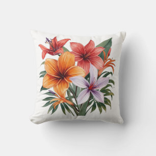 Exotische Blumen – Tropical Coussin Blumenstrauß Kissen