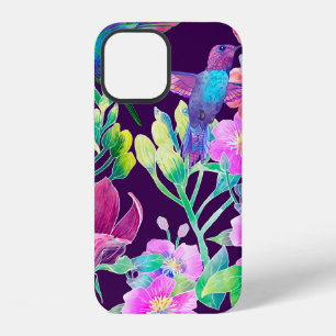 Exotische Blumen und Vögel iPhone 12 Hülle