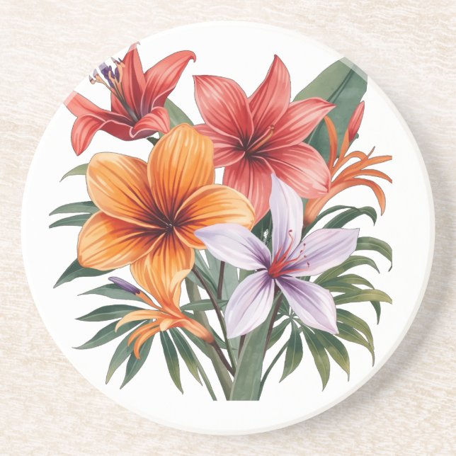 Exotische Blumen – Untersetzer  (Vorne)