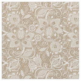 Exotische Blumenstoffe aus Burlap und Lace Stoff
