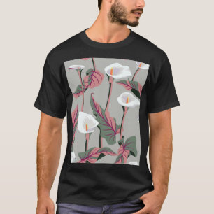 Exotische Calla: Vintage-Blumen nahtlos T-Shirt