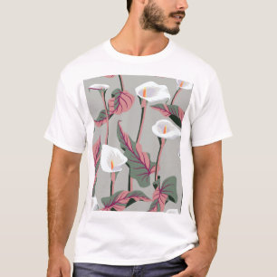Exotische Calla: Vintage-Blumen nahtlos T-Shirt