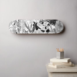 Exotische Darstellung der tropischen Linien. Skateboard