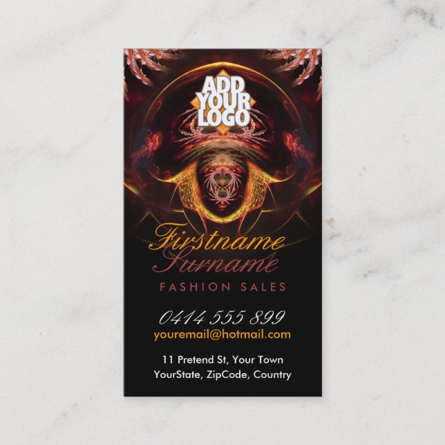 Exotische, dunkle Fantasie-Mystische Visitenkarten Visitenkarte (Vorderseite)