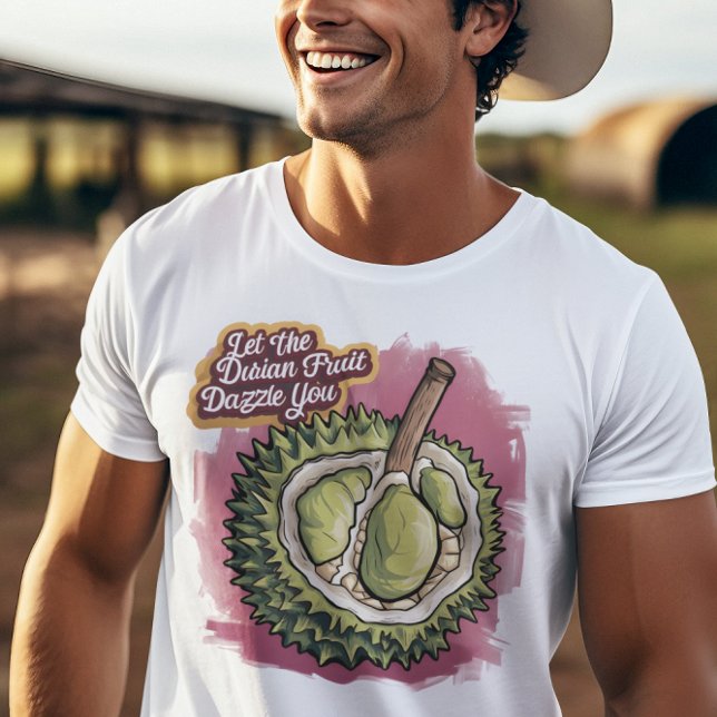 Exotische Durian Delikatesse in Rosa T-Shirt (Von Creator hochgeladen)