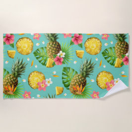 Exotische erfrischende Ananas Strandtuch