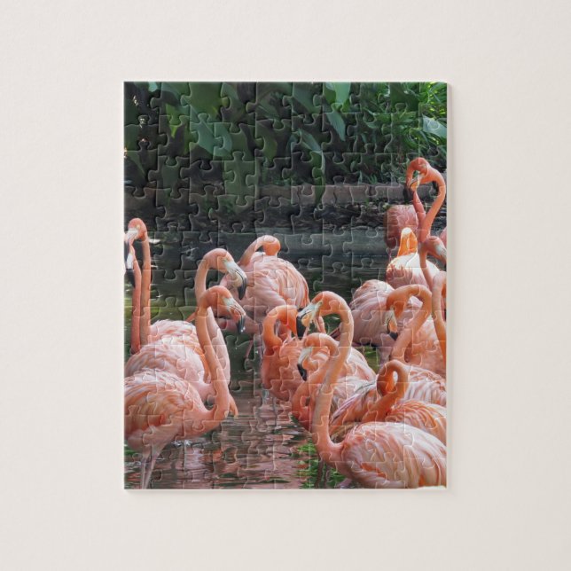 Exotische Flamingos Puzzle (Vertikal)