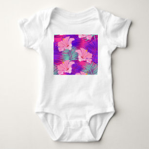 Exotische Flamingos: Tropisch rosa Vintag. Baby Strampler