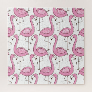Exotische Flamingos, vintage nahtloses Design. Puzzle