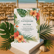 Exotische Florale Palme Tropischer Garten Hochzeit