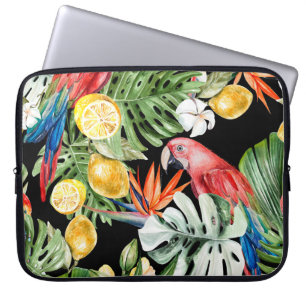 Exotische Flucht: Wasserfarbenparadies Laptopschutzhülle