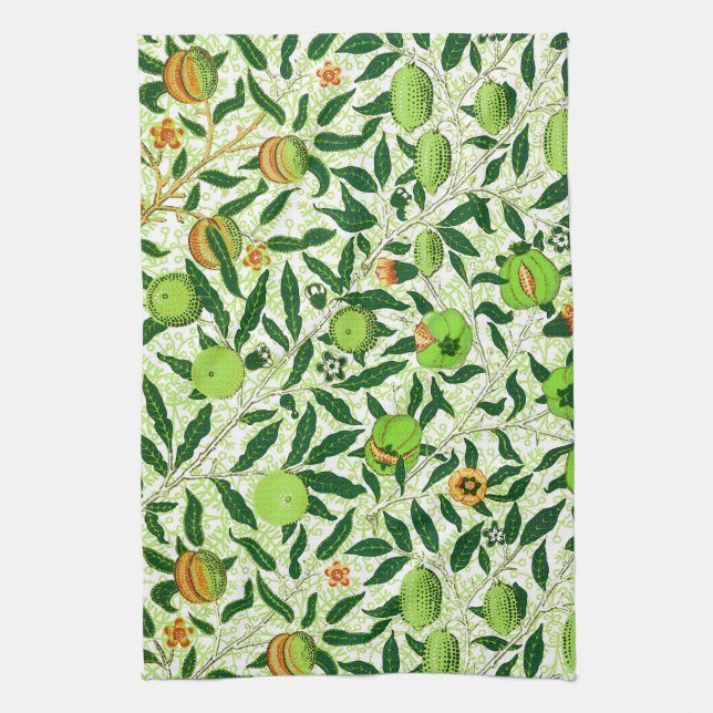 Exotische Frucht Williams Morris, Limones Grün Geschirrtuch (Vertikal)